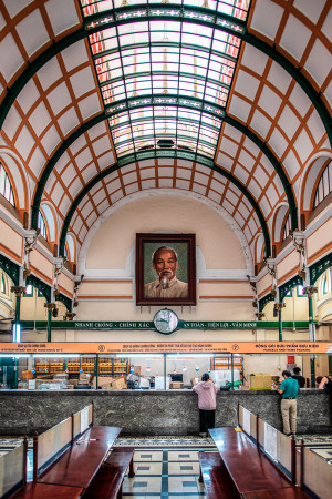 Saigon Post Office Ho Chi Minh portrait