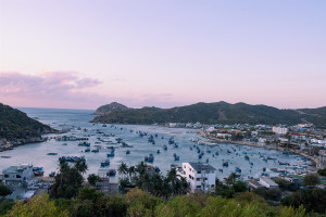 Vinh Hy sunset harbor